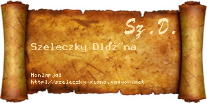 Szeleczky Diána névjegykártya