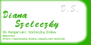 diana szeleczky business card